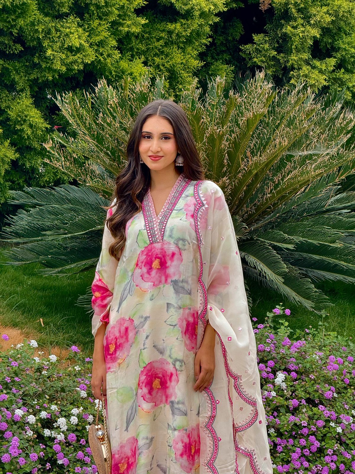 Floral Elegance: Exquisite Floral Print Suit – Heeriye